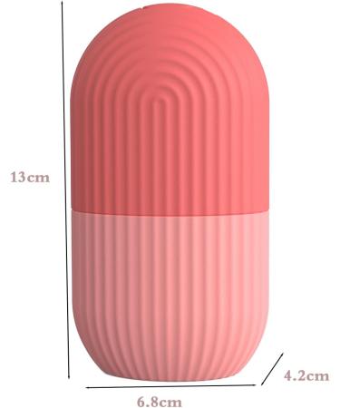 Joyeee Silicone Ice Face Roller for Skin Care - Reduce Puffiness, Shrink Pores, and Improve Elasticity | Striped Pink - Buy Online on GoSupps.com