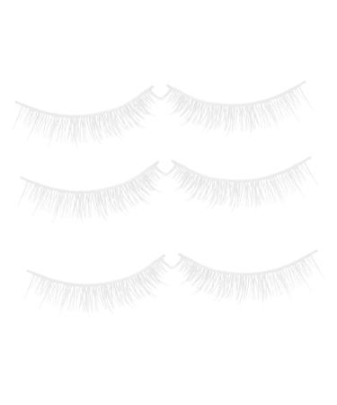 minkissy 3 Pairs Fake Eyelashes False Lashes Cosmetic Lashes Cosplay Lashes Lash Clusters Faux Eyelashes Fake Lashes False Lash Extensions Cluster Lashes White Chemical Fiber Extend Painted