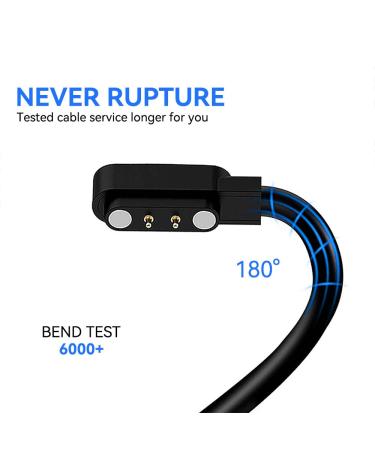 3.3FT Magnetic USB Charger for YAMAY VeryFitPro SW023 ID205L SW021 ID205U ID205S SW025 Uwatch - Fast Charging Cable for Smart Watches 1 2 3S - Buy Online on GoSupps.com