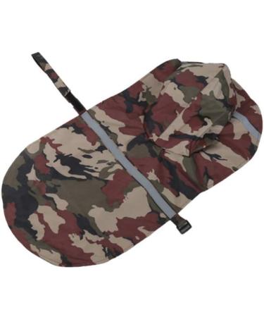 Cokobin Reflective Ultra-Light Waterproof Dog Jacket with Hood - Breathable Rain Cover for Medium & Large Dogs (Brown) - Buy Online on GoSupps.com