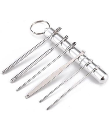 6-in-1 Ear Wax Removal Kit | Pocket Ear Spoons Cleaner Tool for Effective Earwax Removal - Buy Online on GoSupps.com
