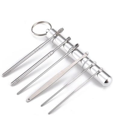 BYNNIX 6-in-1 Pocket Ear Wax Removal Kit - Ear Spoons Cleaner Tool for Gentle Ear Cleaning - Buy Online on GoSupps.com