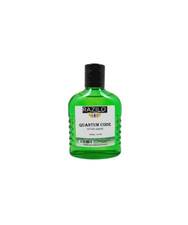 After Shave for Men Splash On 3.4oz / 100ml Green Glass Bottle Quantum Code Razilo Quantum Code