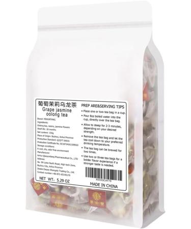 Grape jasmine oolong tea 5.29 oz White grape oolong tea bag Mixed taste fruit tea Jasmine hot drink taste 150g - Buy Online on GoSupps.com