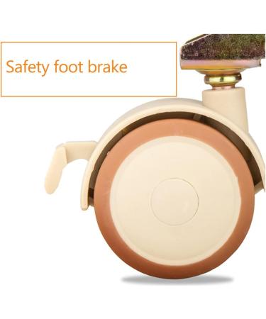 Threaded Shaft Swivel Castors Ball Castors Set of 4 2" Locking Swivel Casters No Floor Marks Silent Swivel Castor for Furniture Ottoman Wheelchair Coffee Table(20mm) - Buy Online on GoSupps.com