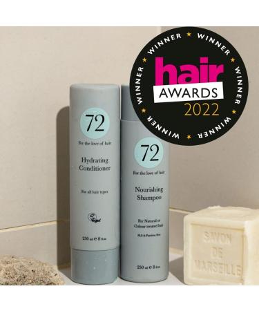72 Hair Duo Nourishing Cruelty Free & Vegan Shampoo & Conditioner Set 500ml - Buy Online on GoSupps.com