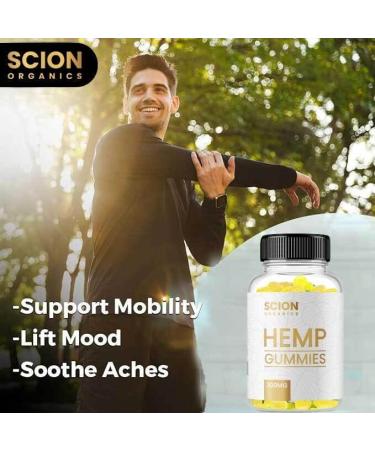 Scion Organics Hemp Gummies -Natural Raspberry Flavor - Chewable Vitamins for Adults - 30 Gummies - 1 Pack - Buy Online on GoSupps.com
