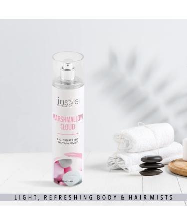 Instyle Fragrances Body & Hair Mist - Marshmallow Cloud Scent with Panthenol, CLEAN, Vegan, Paraben & Phthalate Free - 8 Fl Oz Spray - Buy Online on GoSupps.com
