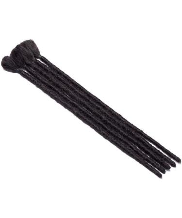 Silk-co All Human Handmade Dreadlocks Braiding Hair Extensions 12" Crochet Braids Reggae Hip-Hop Hairpiece Handmade for Braiding Dark Brown  - Buy Online on GoSupps.com