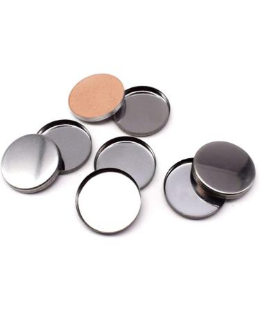 Sitrda 100 Empty Round Metal Pans for Eyeshadow & Make-up - Magnetic Palette Boxes - 25mm Silver - Buy Online on GoSupps.com