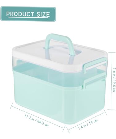 DOITOOL 1pc Storage Box Manicure Portable Toolbox Professional Nail Polish Plastic Toolbox Nail Polish Storage Holder Nail Stuff Organizer Handheld Nail Art Toolbox Large Nail Supplies 28.5x19.5cm Blue - Buy Online on GoSupps.com