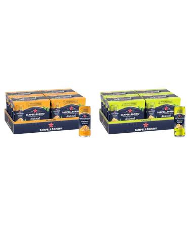 San Pellegrino Naturali Italian Sparkling Drink Aranciata Orange 330 mL Can 24 Cans Total & Naturali Italian Sparkling Drink Pompelmo Grapefruit 330 mL Can 24 Cans Total