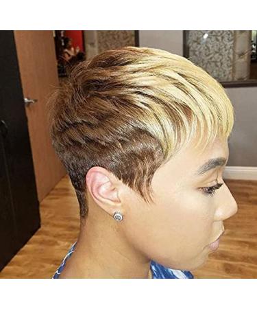 BeiSD Short Pixie Cut Hair Natural Synthetic Wigs For Women Heat Resistant Wig Natural Hair Women's Fashion Wig (X9858)