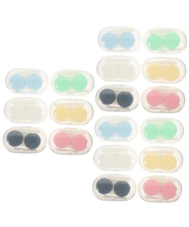 Gatuida 18 sentences contact lens container eye case lensetui-kit Small plastic container holder for cosmetic lentils travel lens case Simply storage box make-up lenses student