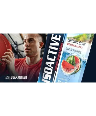 Activlab Isoactive Isotonic Drink with Maca - Electrolyte & B-Vitamins - 20 x 31.5g Watermelon - Practical 500ml Bag - 3x Lab Tested for Optimal Hydration - Buy Online on GoSupps.com