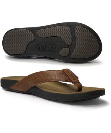 Zullaz Byron Men's Orthotic Flip Flops - Stylish & Comfortable Sandals with Arch Support - Buy Online on GoSupps.com