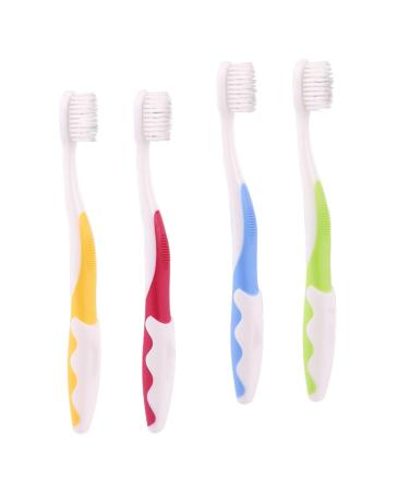 Beavorty 4 Pieces Oral Care Tool Children's Toothbrushes Non-Slip Toothbrushes Baby Toothbrushes Bristle Toothbrushes