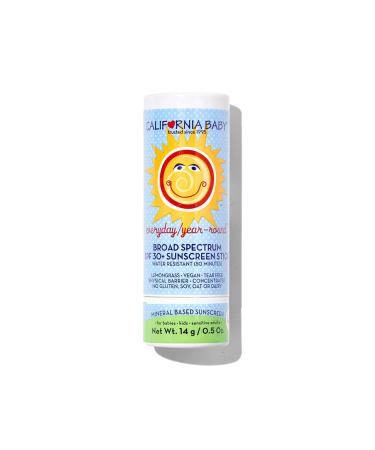 California Baby SPF30+ Sunscreen Lotion - Everyday/Year Round  For Babies  Kids & Adults  Water Resistant and Hypo-Allergenic  .5oz 0.5 Ounce (Pack of 1)