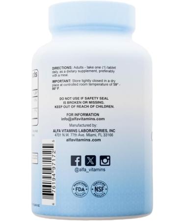 Calcium 600mg + D3 Dietary Supplement by ALFA Vitamins - Promotes Healthy Bones - Healthy Teeth - Healthy Heart - Healthy Nervous System -100 Tablets - Buy Online on GoSupps.com
