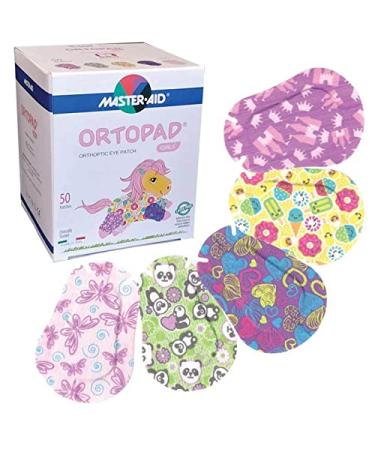 Ortopad Bamboo Girls Eye Patches 50/Box (Junior Size 0-2 yrs) Ice Cream Pack 50 Count (Pack of 1)