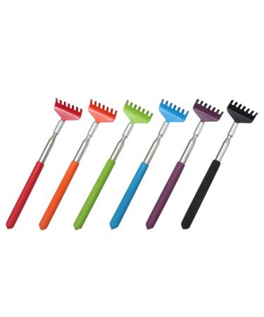 COHEALI 6pcs Extendable Back Scratcher Portable Telescopic Back Massager Back Scratcher Metal Stainless Steel Handheld Massager