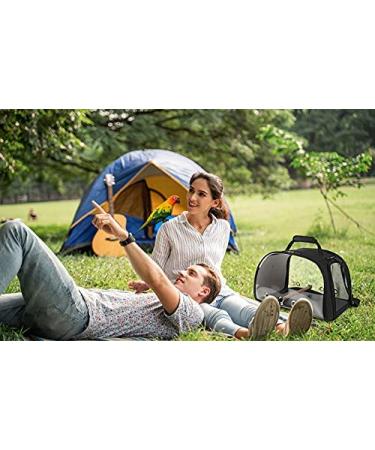 YUDODO Bird Carrier Cage - Lightweight & Breathable Travel Carrier with Standing Perch Tray for Parakeet & Small Birds - Buy Online on GoSupps.com