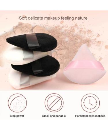 Buy Triangle Makeup Powder Puff - 4 Piece Washable Reusable Sponge for Loose Powder & Foundation - Black & Pink - Ideal Makeup Tool for Flawless Application - Buy Online on GoSupps.com
