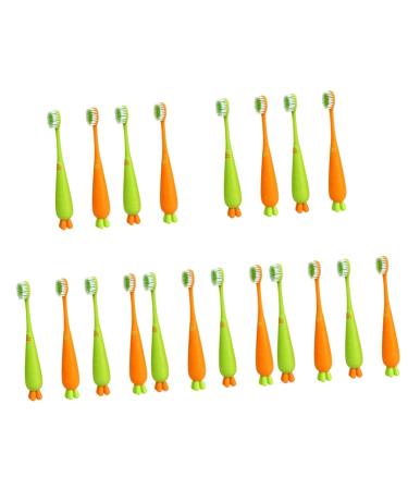 Minkissy 20 Stk Carrow Toothbrush Extra Soft Children's toothbrushes Manual toothbrush toothbrushes for children travel toothbrush mouth bulk goods TPR Reisen Contour brush