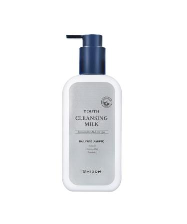 MIZON Youth Cleansing Milk - Gentle Face Cleanser with Retinal Aminoacids Squalane Korean Skincare (200ml/6.76 fl.oz.)