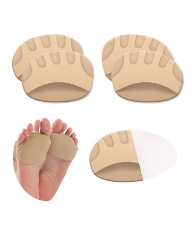 2 Pairs Honeycomb Fabric Forefoot Pads Men Women Soft Metatarsal Pads Soft Gel Ball of Foot Cushions for Relieving Foot Fatigue Large
