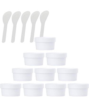 empty jars with lids cosmetic jar B0CKBRDC1B12 PC Empty 50ml Pink Facial Mask Wide Mouth Plastic Jars 50g Leakproof Cosmetic Pot Container with Lids with 6 PC Spatula (Color : Roze Size : 100ml) (C