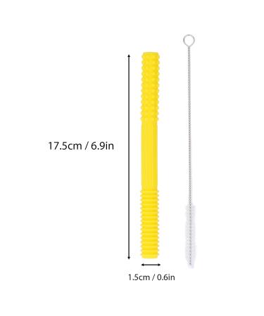 Hollow Silicone Teething Toy for Toddlers - Soft Chew Toy for Infants - Yellow - Buy Online on GoSupps.com