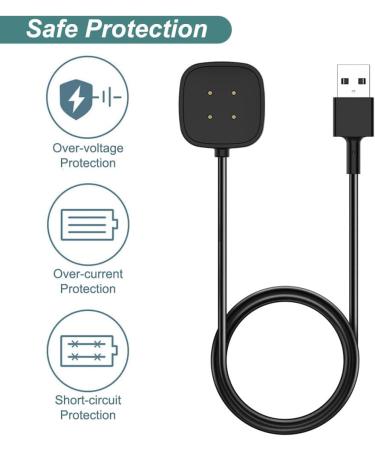 Charger for Fitbit Sense/Sense 2/Versa 3/Versa 4  Replacement Charging Cable Cord Magnetic Dock Stand for Fitbit Sense 1/2  Versa 3/4 Smartwatch - Buy Online on GoSupps.com