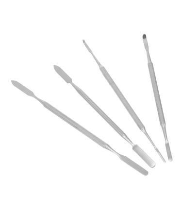 4 pi ces B tons Cosm tiques Acier Inoxydable Outils de M lange Maquillage et Manucure Spatules Multifonctions pour Salon et Usage Familial