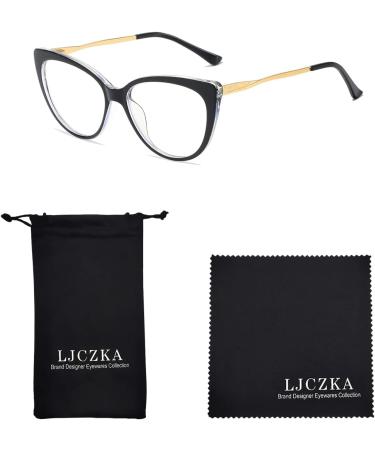 Shop Ljczka Vintage Cat Eye Blue Light Filter Glasses for Women Metal Anti-Fatigue Frames - Buy Online on GoSupps.com
