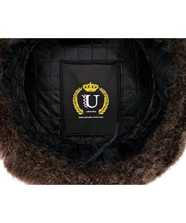 Fur Winter Ushanka Russian Hat with Secret Pocket & Red Star Emblem - X-Large White - Buy Online on GoSupps.com