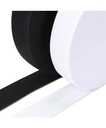 2 Pack 10 Yard 1.5 Inch Sewing Elastic Band - Heavy Stretch Braided Elastic for Pants, Waistband, Wigs, Skirts - Black & White - High Elasticity for DIY Projects - Buy Online on GoSupps.com