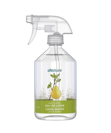 oNature Fabric Refresher Spray Water Mist for Linen - Made in Canada from Natural Healthy Ingredients - Guaranteed Without Harmful Chemicals (Pear & Bubbles Aroma 500ml Sprayer) Pear & Bubbles 500 ml (Pack of 1)