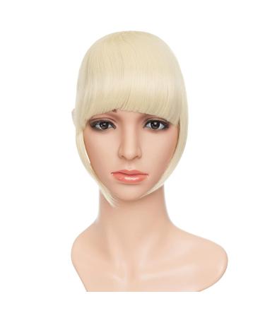 SEGO Clip-in Pony Hairpiece Extensions - Bleached Blonde Straight Fringe Bangs | Premium Quality Human Hair Look - Buy Online on GoSupps.com