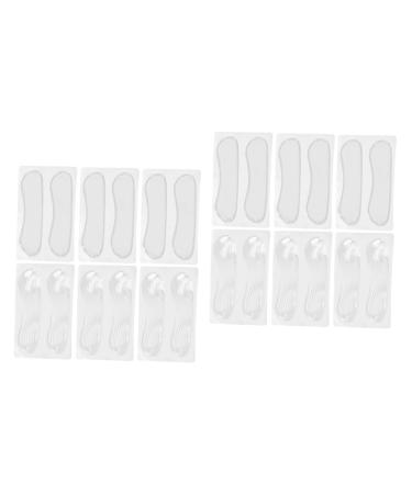 FRCOLOR 12 Pairs Foot Massager Shoes Gel Insoles Invisible Heel Insoles Strappy Strips Adhesive Thicken Women Insoles Sticker Insoles for Heels Shoe Insoles Gelt Tint Follow up High Heel