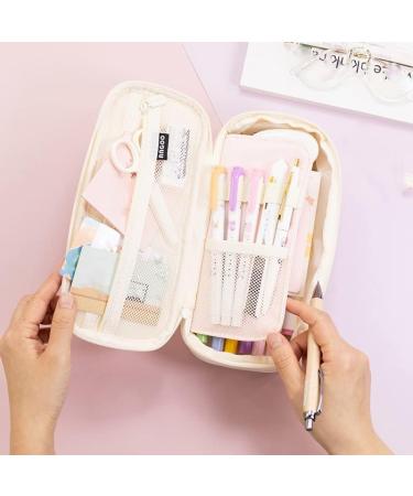 Arnuixty Large Colorful Pencil Pen Case Bag - Big Capacity Organizer for Office, College, School & Travel - Light Green - Buy Online on GoSupps.com