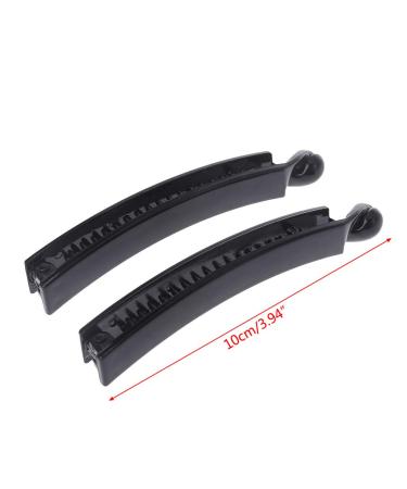 Lyguy Banana Hair Sponge & Clips - 2 Pcs 10 cm Black Square Hair Holders for Ponytails - Buy Online on GoSupps.com