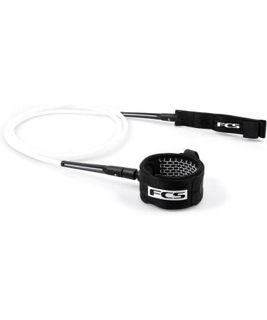 FCS Comp Surfboard Leash 6ft - White/Black | Premium Quality - Buy Online on GoSupps.com