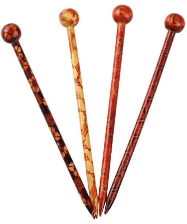 Handmade Wooden Hair Sticks for Women - Hellery 4 Pack Hairpin Fashion Accessories - Buy Online on GoSupps.com