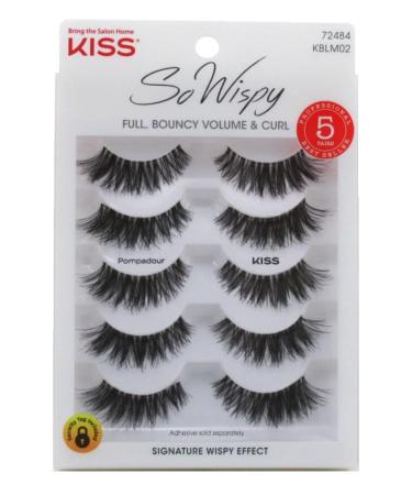Kiss So Wispy Pompadour Lashes 5 Pairs (Pack of 2)