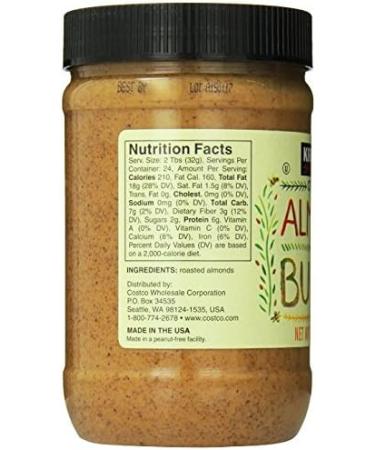 Kirkland Signature Creamy Almond Butter 765gm - Buy Online on GoSupps.com
