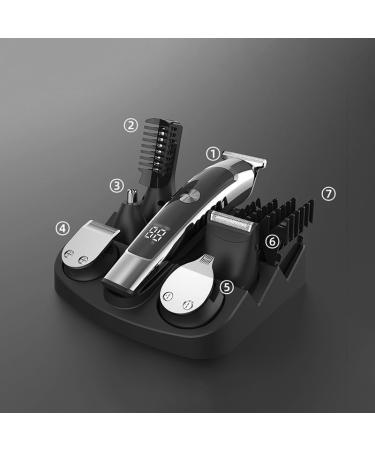 Buy Electric Hair Clipper Set with Digital Display - Cordless Hair Clipper & Scissors - 162mm Gray for Home Use - Buy Online on GoSupps.com