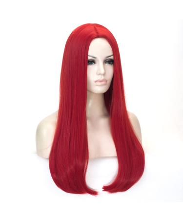 ATAYOU Women s Long Red Synthetic Wig - Heat Resistant Straight Wig for Halloween & Carnival - Buy Online on GoSupps.com