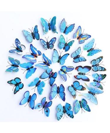 Bartosi Hair Clips Butterfly Hair Barrettes Blue Fashionable Bobby Pins Cute Decorative Bobby Pin Hair Accessories for Women and Girls Pack of 20
