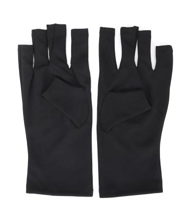 UV Protective Gloves for Nail Art & Skin Care | Anti-Aging Hand Protection for Hiking Canoeing & Driving - Black - Buy Online on GoSupps.com